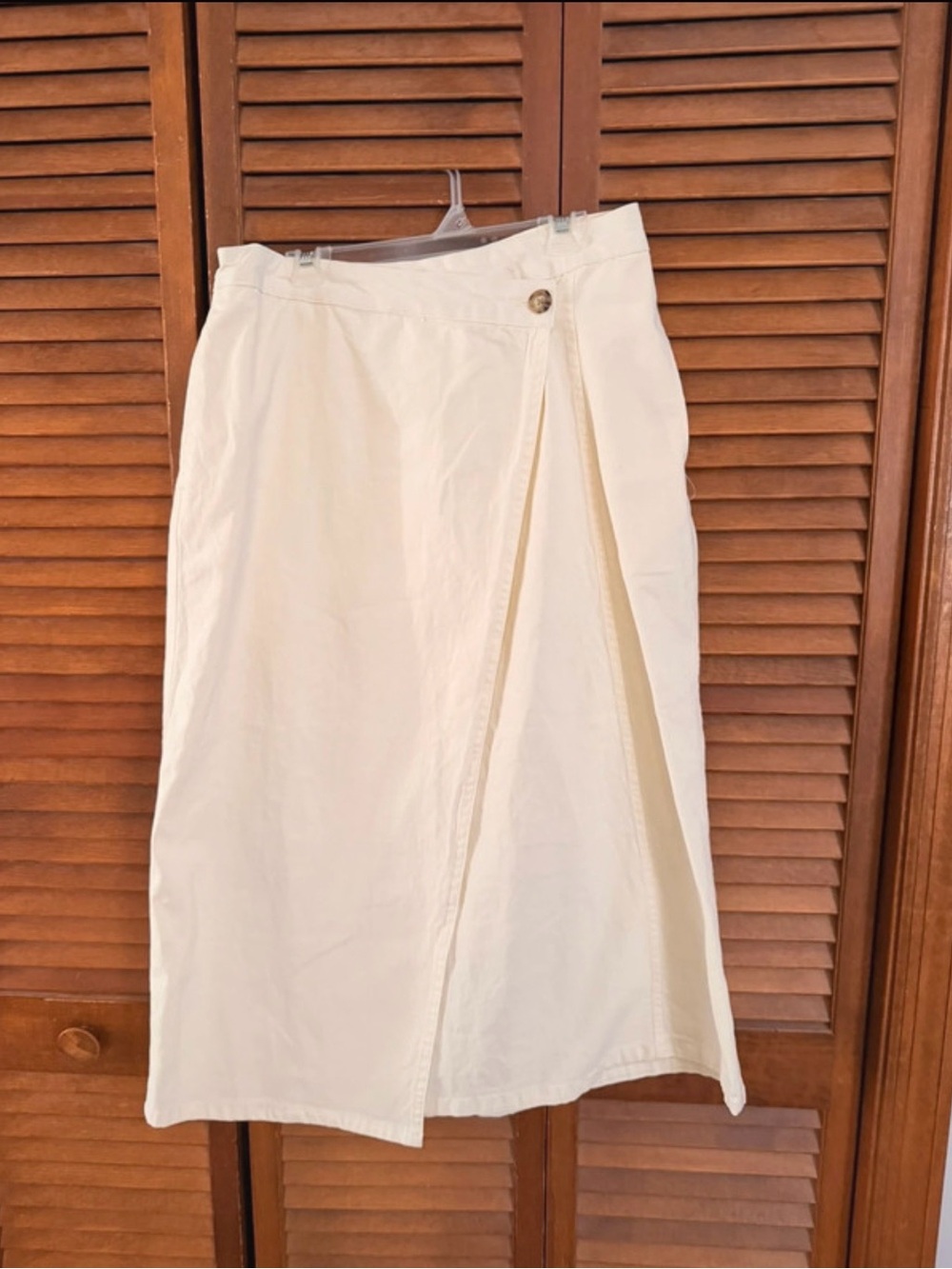 Universal Thread Cream Wrap Midi Skirt